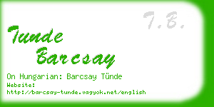tunde barcsay business card